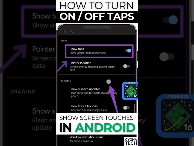 👆 How to Display Screen Touches & Taps on Android for Screen Recording (Easy Setup)