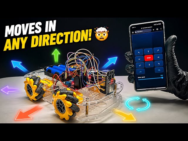 ESP32 Omni Wheel Robot 🤖 | WiFi Controlled Robot Car with Smartphone | DIY Project 