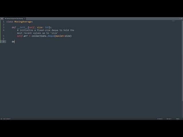 Leetcode 346. Moving Average from Data Stream in Python | Python Leetcode | Python Coding Tutorial