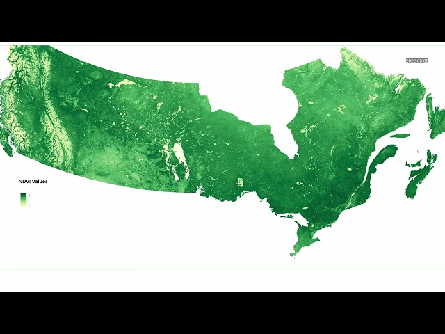 NDVI for the Growing Season of Canada in 2022