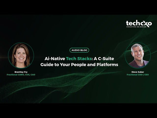 TechCXO Audio Insights | Ai Native Tech Stacks: A C Suite Guide to Your People and Platforms