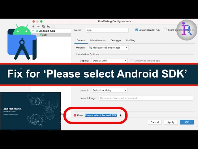 How to fix "Please select Android SDK" error in Android Studio | Project  Import error on Bumblebee