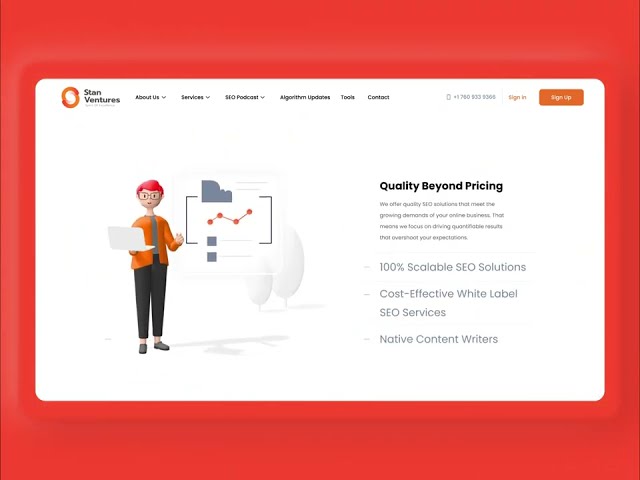 UIUX Design & WordPress Development for SEO Marketing Website