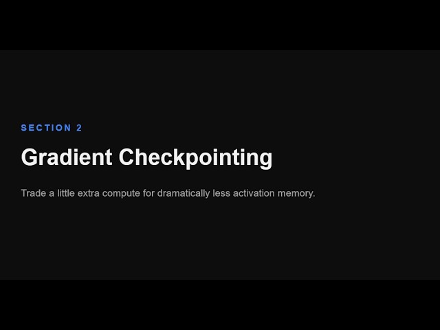 Gradient checkpointing
