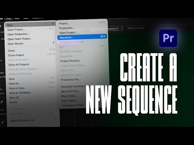 Create a New Sequence in Adobe Premiere Pro