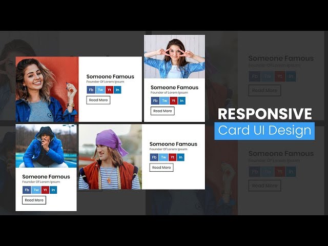 Responsive User Card UI Design | Our Team Section Using Html CSS