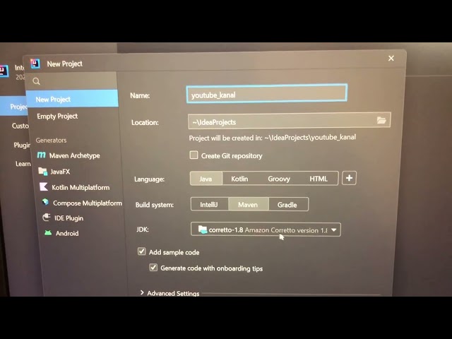 Java dasturlash tili(dasturlash muhitini ishga tushirish)