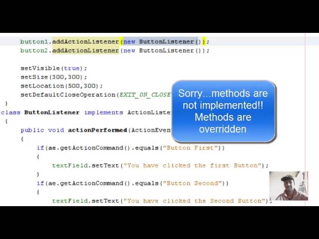 Java Swing Tutorial 9 - Event Handling(ActionListener)