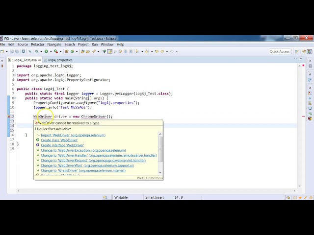 Lets add logs to your framework with Log4j.