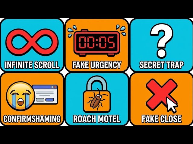  6 Dark Patterns explained 