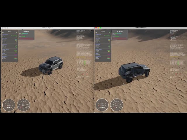 Vehicle Physics Multiplayer Destruction Test | Unity DOTS