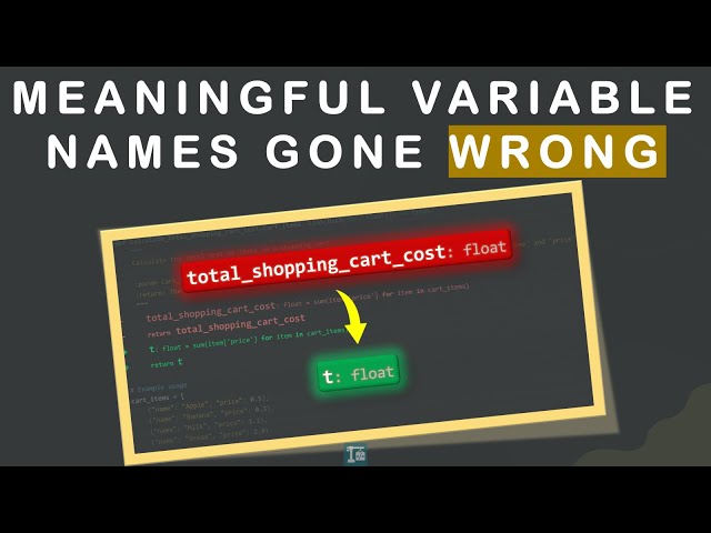 The Problem with Descriptive Variable Names | Clean Code Tips