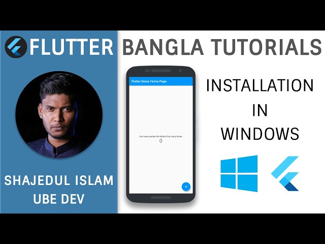 Flutter Tutorial Bangla - Complete Setup In Windows