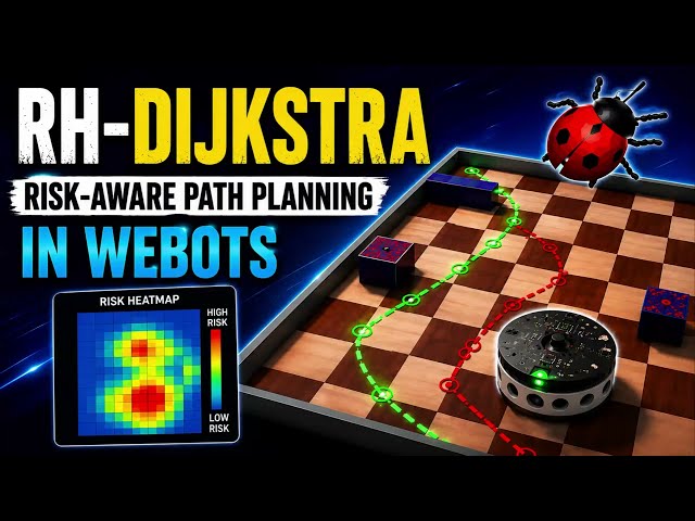 RH-Dijkstra in Webots | Risk-Aware Path Planning for Mobile Robots