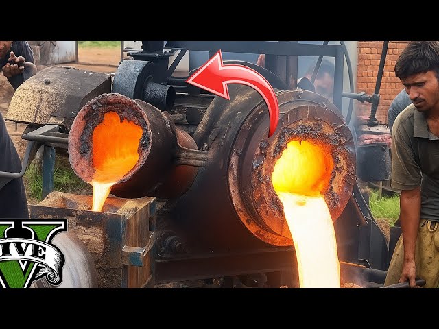 Amazing Asian Metal Casting Process | V Five Skills in Action 4K