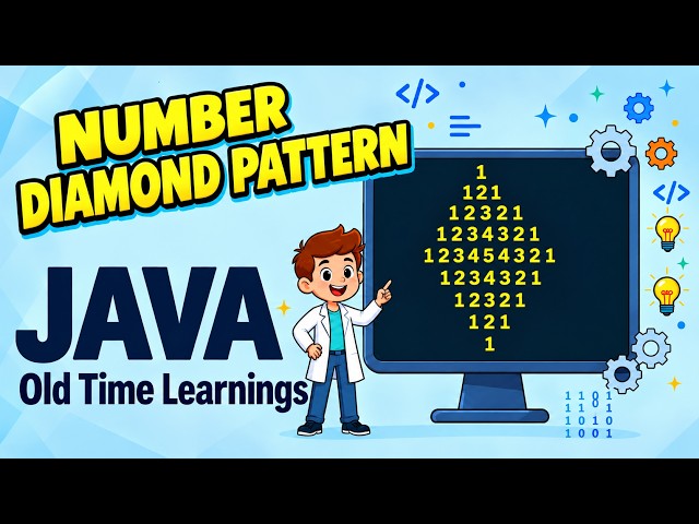 Number Diamond Pattern in Java