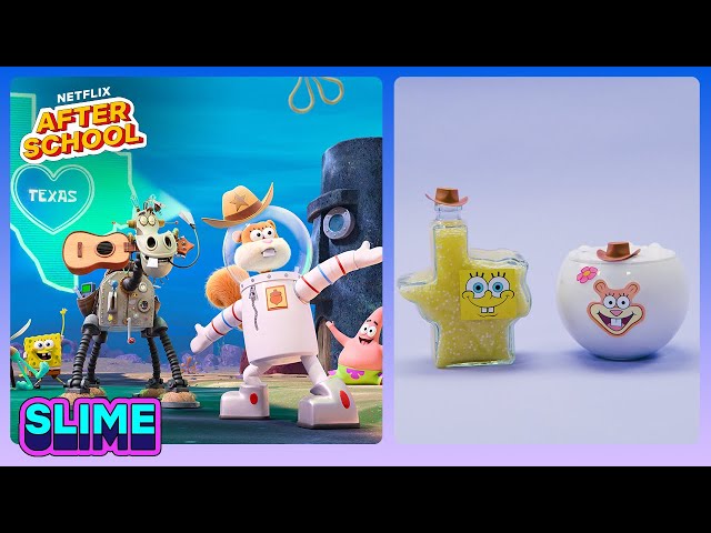 Sandy VS SpongeBob Satisfying SLIME Mix-Off | Saving Bikini Bottom: The Sandy Cheeks Movie | Netflix