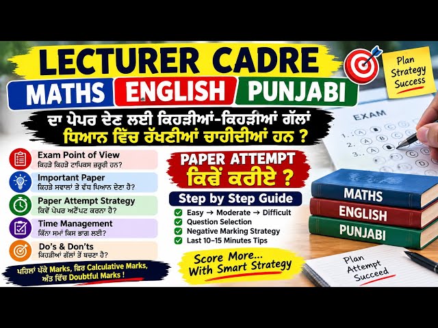 Lecture Cadre 2026 Imp Update Math English Punjab  ਪੇਪਰ ਤੋਂ ਪਹਿਲਾਂ ਜਰੂਰ ਦੇਖੋ ਕਿਹੜੀਆਂ ਗੱਲਾਂ ਧਿਆਨ ਵਿੱਚ