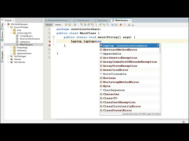 Constructor Chaining in Java