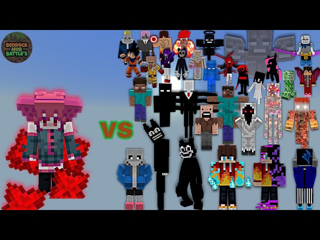 Kasene Teto vs Random Op Broken Bosses | Minecraft Bedrock | MobBattle | Part 2