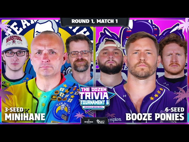 3-Minihane vs. 6-Ponies | Round 1, Match 1 - Dozen Trivia Tournament 6