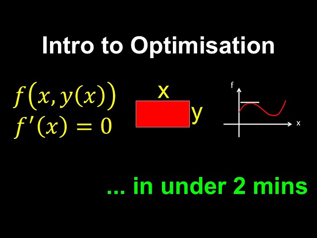 Intro to Optimisation Problems - Calculus