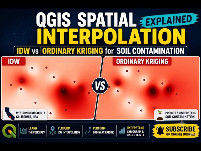 QGIS Spatial Interpolation Explained: IDW vs Ordinary Kriging for Soil Contamination