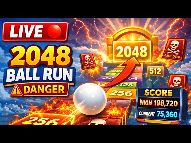 LIVE 🔴 Ball Run 2048 gameplay