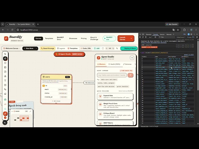 Boardify | The Agent-Native Whiteboard Powered by WebMCP | Devpost Demo