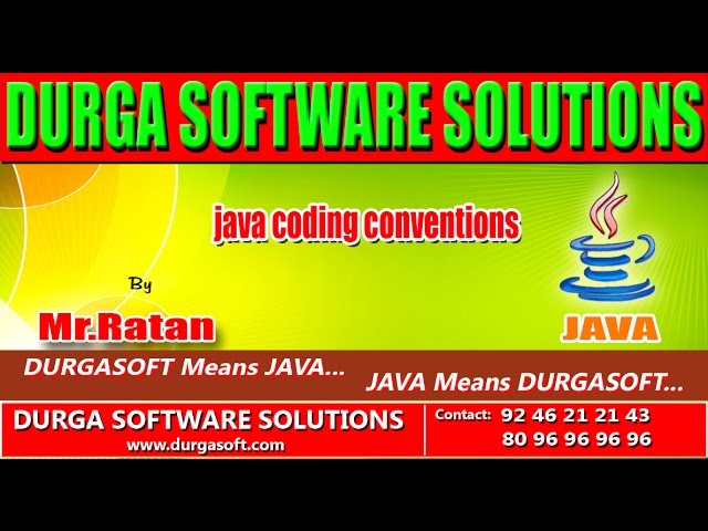 Corejava - Basics- Java coding conventions