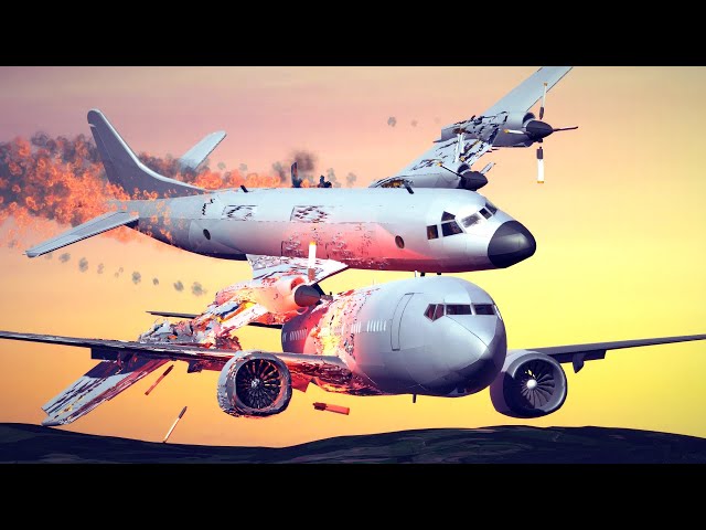 Airplane Crashes, Midair Collisions & Dogfights #2 | Besiege