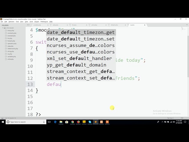 20 - Switch Statement
