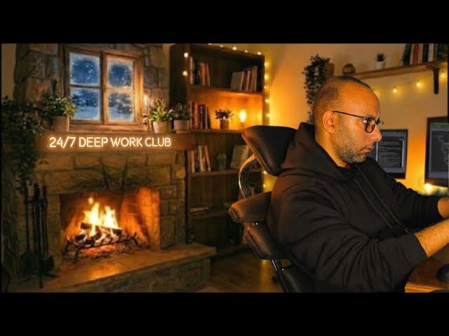 LIVE: Study With Me 24/7 ❄️ Senior AI Engineer Edition [Cozy Snowstorm - Brown Noise - No Music]