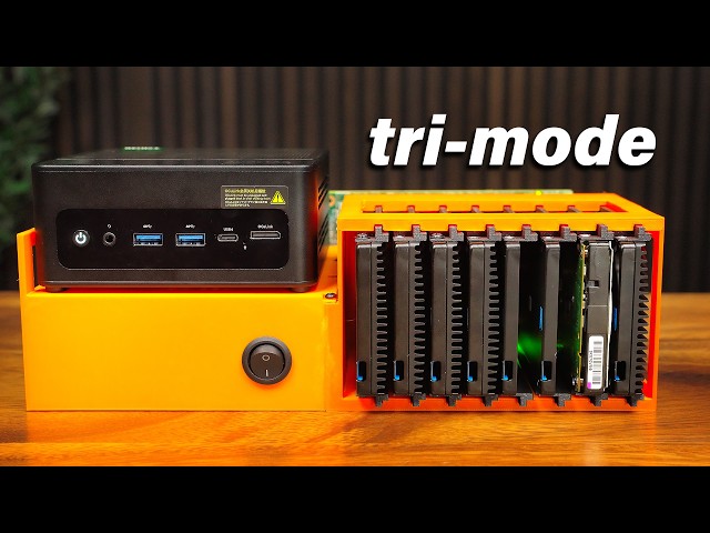 I made a custom tri-mode NAS...with a Mini PC