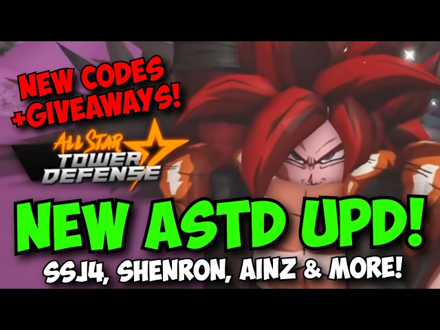 [CODES] NEW OG ASTD UPD! SSJ4, AINZ, SHENRON ALL SHOWCASES & MORE