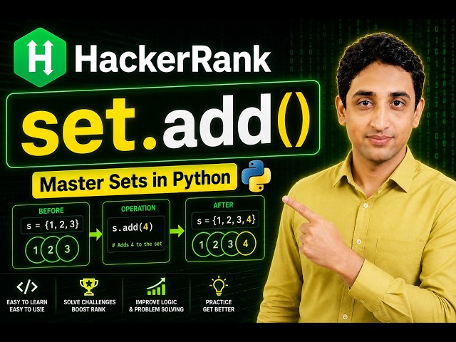 🔥 HackerRank Python set.add() | Easy Explained (Step-by-Step)