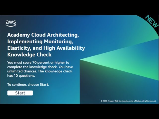 Module 10 Knowledge Check Answers | AWS CLOUD ARCHITECTING | UPDATED