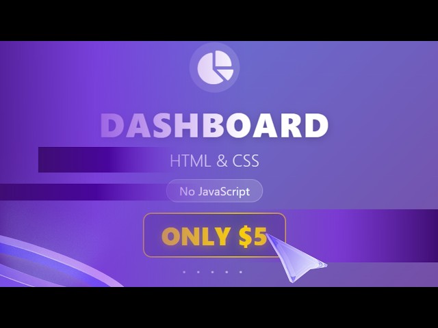 Responsive Admin Dashboard Template – Pure HTML & CSS – No JS Needed – Only $5!#github 