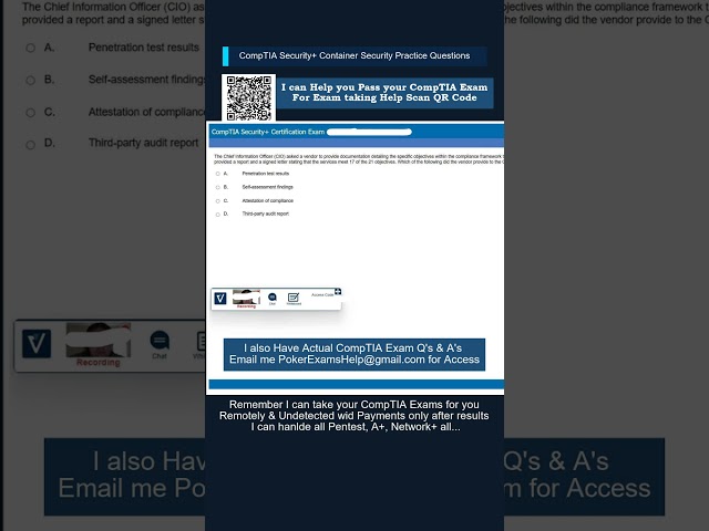 CompTIA Security Container Security Practice Questions#ContainerSecurity#cybersecurity