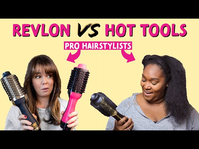 Pro Hairdressers Try One Step Blow Dryer | Revlon vs Hot Tools