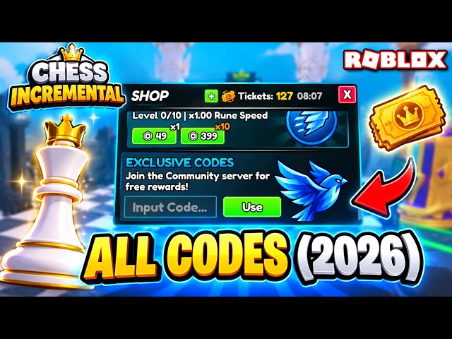Chess Incremental Codes (2026) | Roblox 