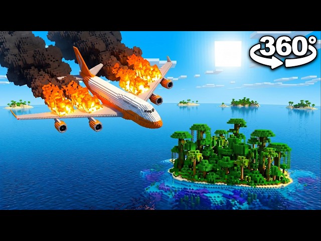 [POV] VR Plane Crash Minecraft 360 Animation. Everything Goes Wrong!