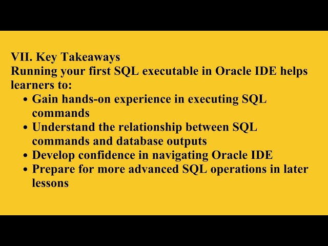 Running Your First SQL Executable: Getting Started with Oracle IDE | Q1 Oracle L11 P1 | SMILE ROAD