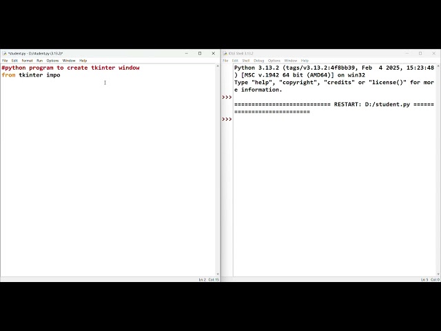 Python program to create tkinter window? | #trending | ilm channel