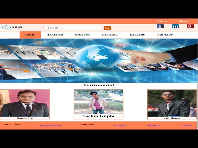 Responsive School Project website  using HTML and  CSS only