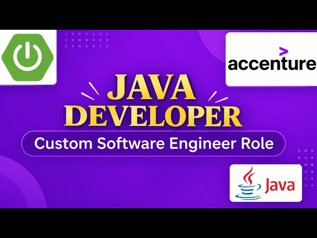 Accenture Custom Software Engineer | Java Developer | Latest |  2026 #java #interview