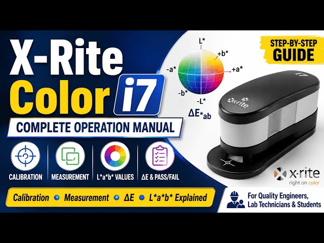 X-Rite Color i7 Operation Manual | Complete Step-by-Step Guide for Beginners & Quality Engineers