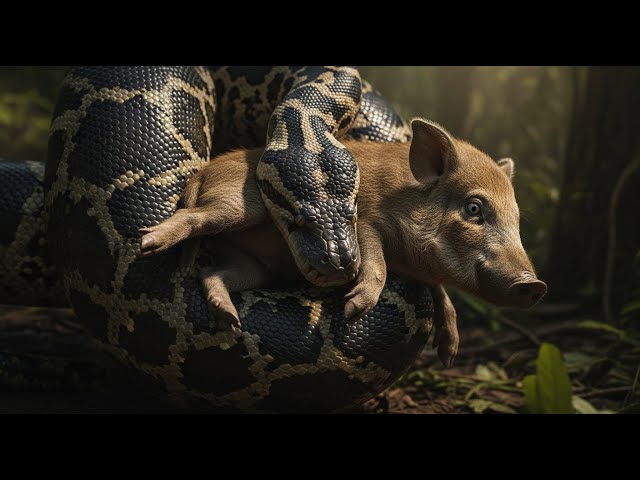 They Were Moving as a Herd — Then the Giant Python Blocked the Path