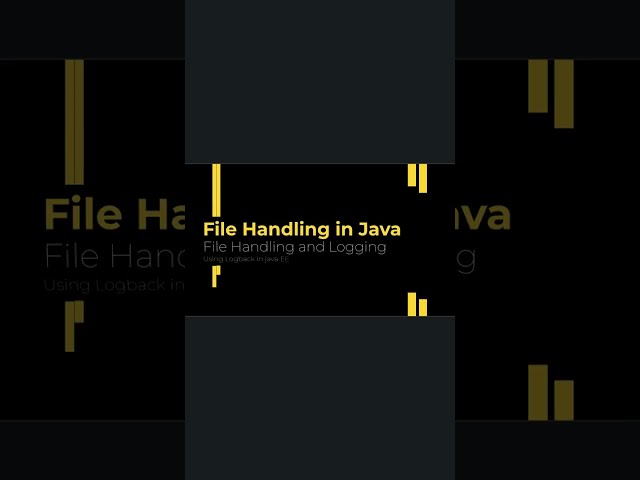 File Handling and Loggin in java EE