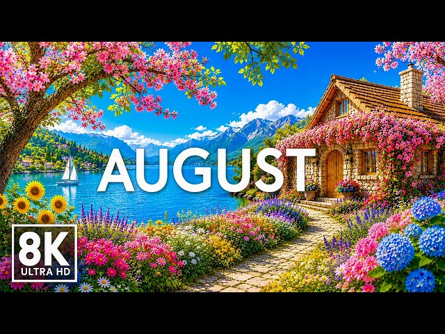 August 2026 🌻 Endless Summer Paradise 8K | Colorful Flower Fields & Beautiful Nature